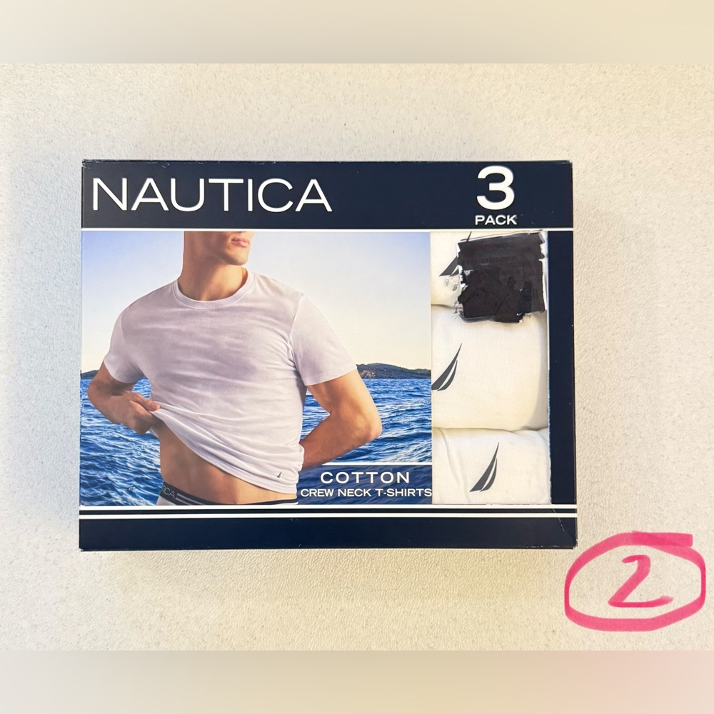 Nautica White Long Sleeve Tee